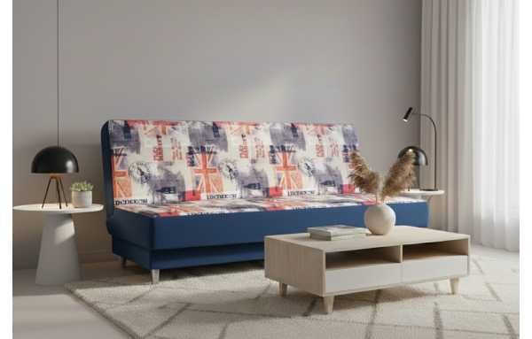 Wersalka Edi flaga na sprężynach z funkcją spania i pojemnikiem